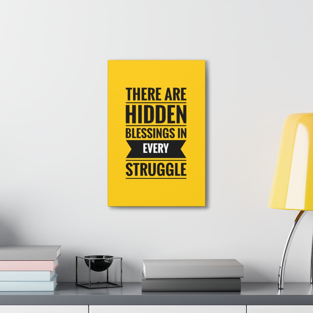 Scripture Walls Inspirational Wall Art Blessings In Every Struggle Motivation Wall Decor for Home Office Gym Inspiring Success Quote Print Ready to Hang Unframed-Express Your Love Gifts