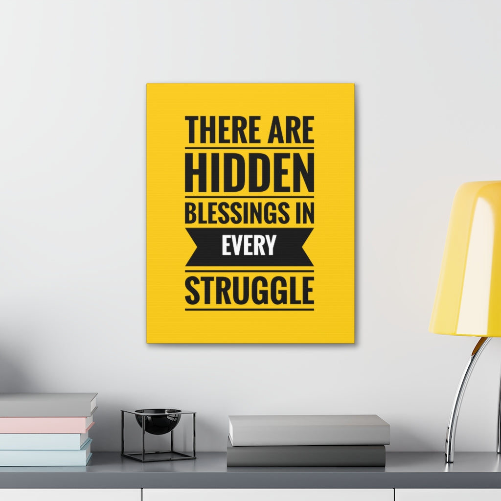 Scripture Walls Inspirational Wall Art Blessings In Every Struggle Motivation Wall Decor for Home Office Gym Inspiring Success Quote Print Ready to Hang Unframed-Express Your Love Gifts
