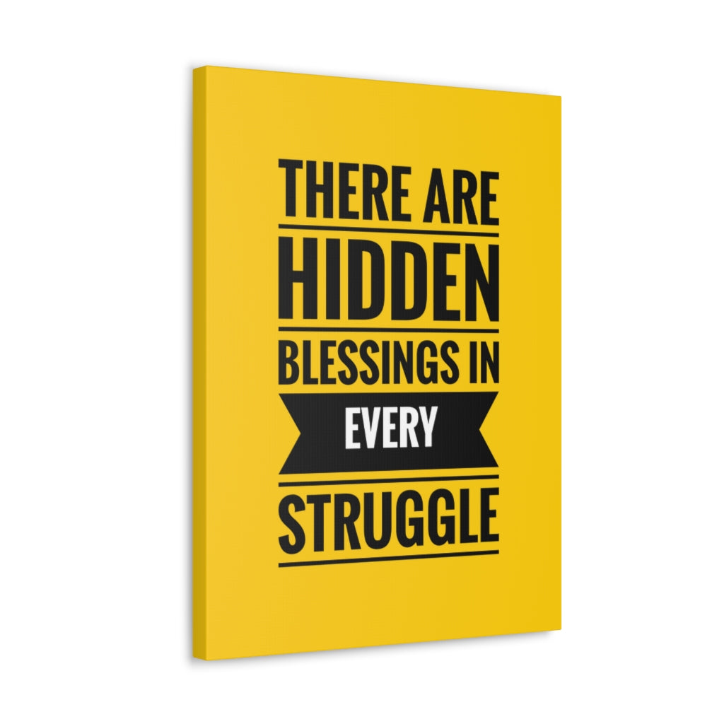 Scripture Walls Inspirational Wall Art Blessings In Every Struggle Motivation Wall Decor for Home Office Gym Inspiring Success Quote Print Ready to Hang Unframed-Express Your Love Gifts