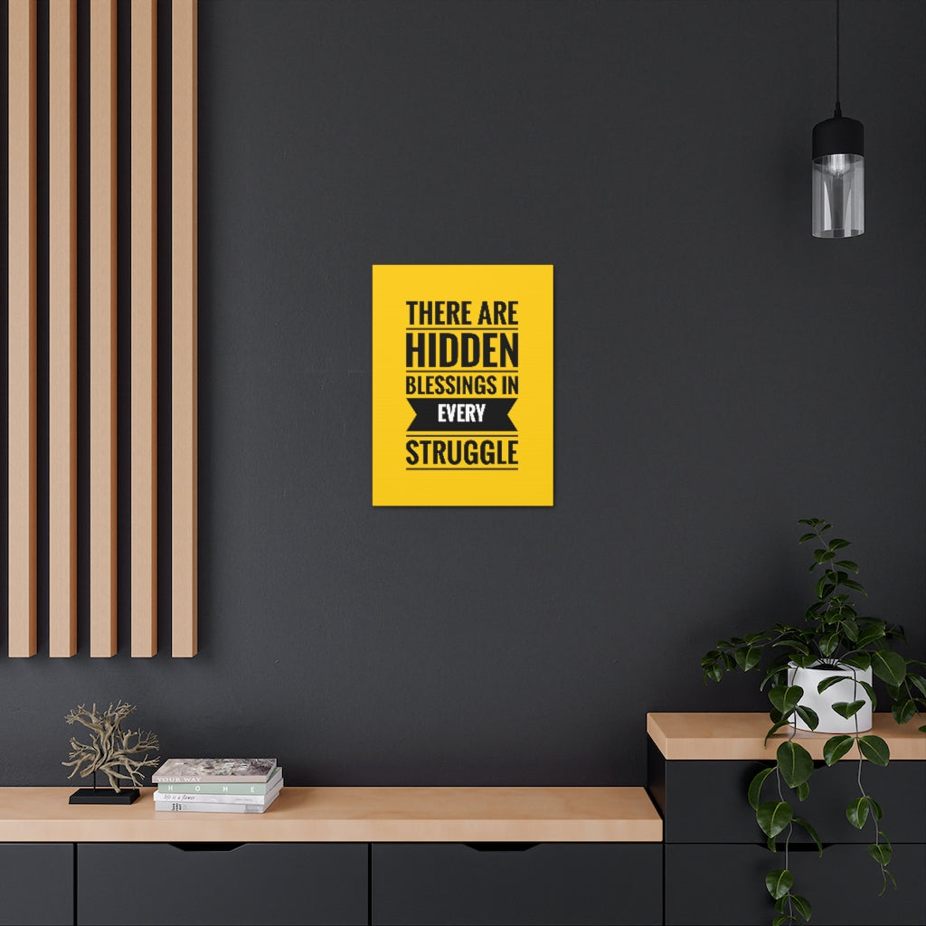 Scripture Walls Inspirational Wall Art Blessings In Every Struggle Motivation Wall Decor for Home Office Gym Inspiring Success Quote Print Ready to Hang Unframed-Express Your Love Gifts