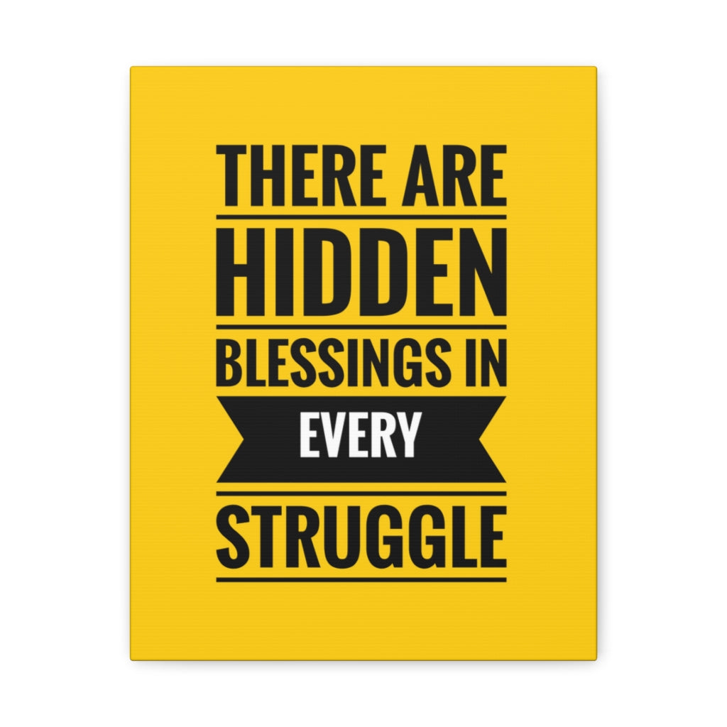 Scripture Walls Inspirational Wall Art Blessings In Every Struggle Motivation Wall Decor for Home Office Gym Inspiring Success Quote Print Ready to Hang Unframed-Express Your Love Gifts