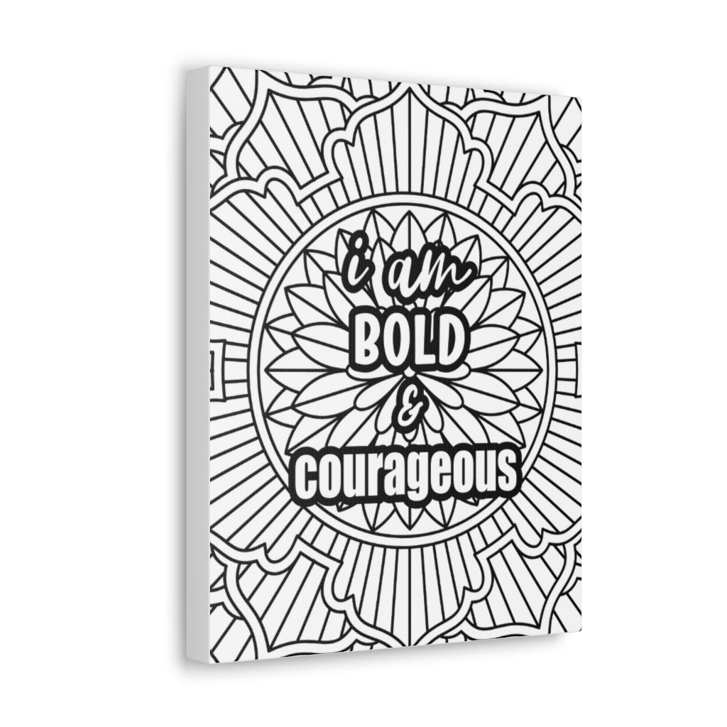 Scripture Walls Inspirational Wall Art Bold And Courageous Motivation Wall Decor for Home Office Gym Inspiring Success Quote Print Ready to Hang Unframed-Express Your Love Gifts