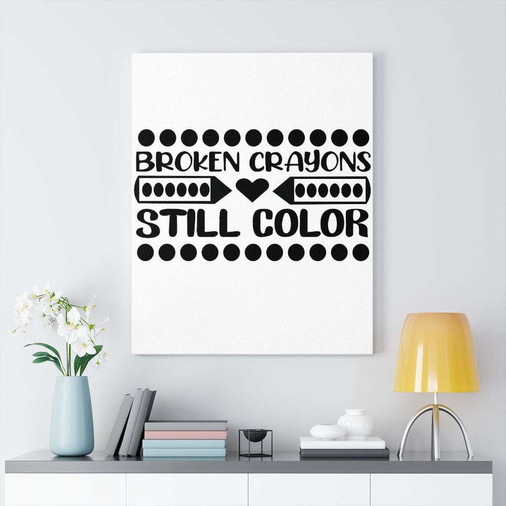 Scripture Walls Inspirational Wall Art Broken Crayons Still Color Wall Art Motivation Wall Decor for Home Office Gym Inspiring Success Quote Print Ready to Hang Unframed-Express Your Love Gifts