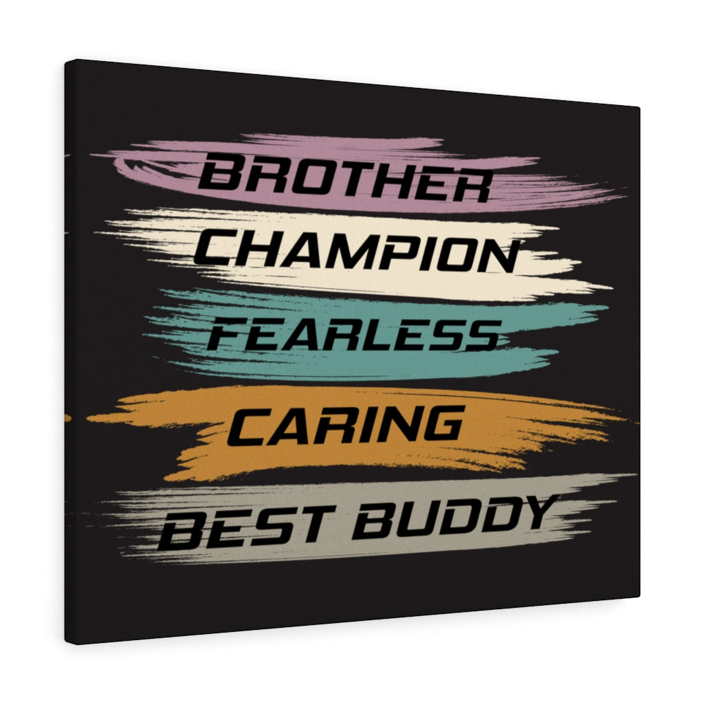 Scripture Walls Inspirational Wall Art Brother Champion Fearless Caring Wall Art Motivation Wall Decor for Home Office Gym Inspiring Success Quote Print Ready to Hang Unframed-Express Your Love Gifts