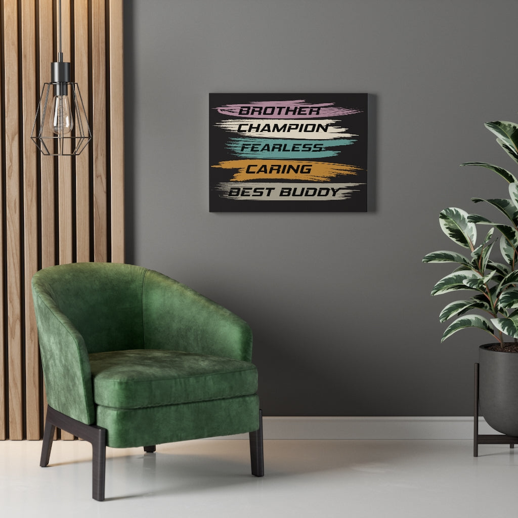 Scripture Walls Inspirational Wall Art Brother Champion Fearless Caring Wall Art Motivation Wall Decor for Home Office Gym Inspiring Success Quote Print Ready to Hang Unframed-Express Your Love Gifts