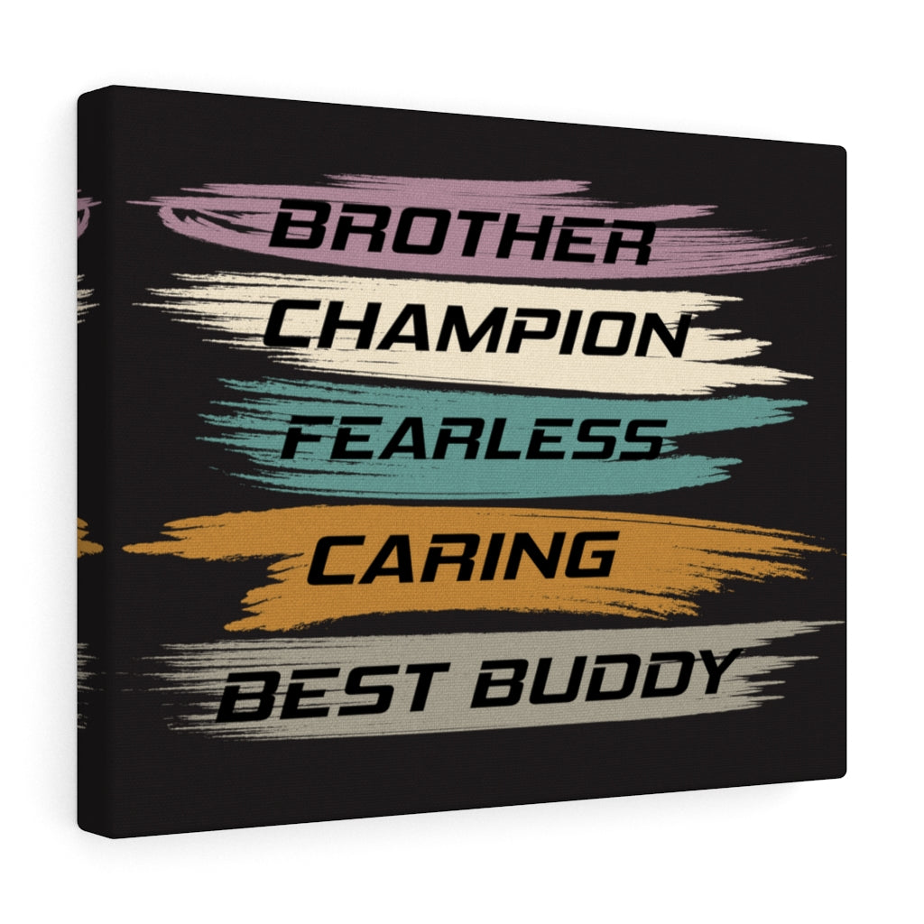 Scripture Walls Inspirational Wall Art Brother Champion Fearless Caring Wall Art Motivation Wall Decor for Home Office Gym Inspiring Success Quote Print Ready to Hang Unframed-Express Your Love Gifts