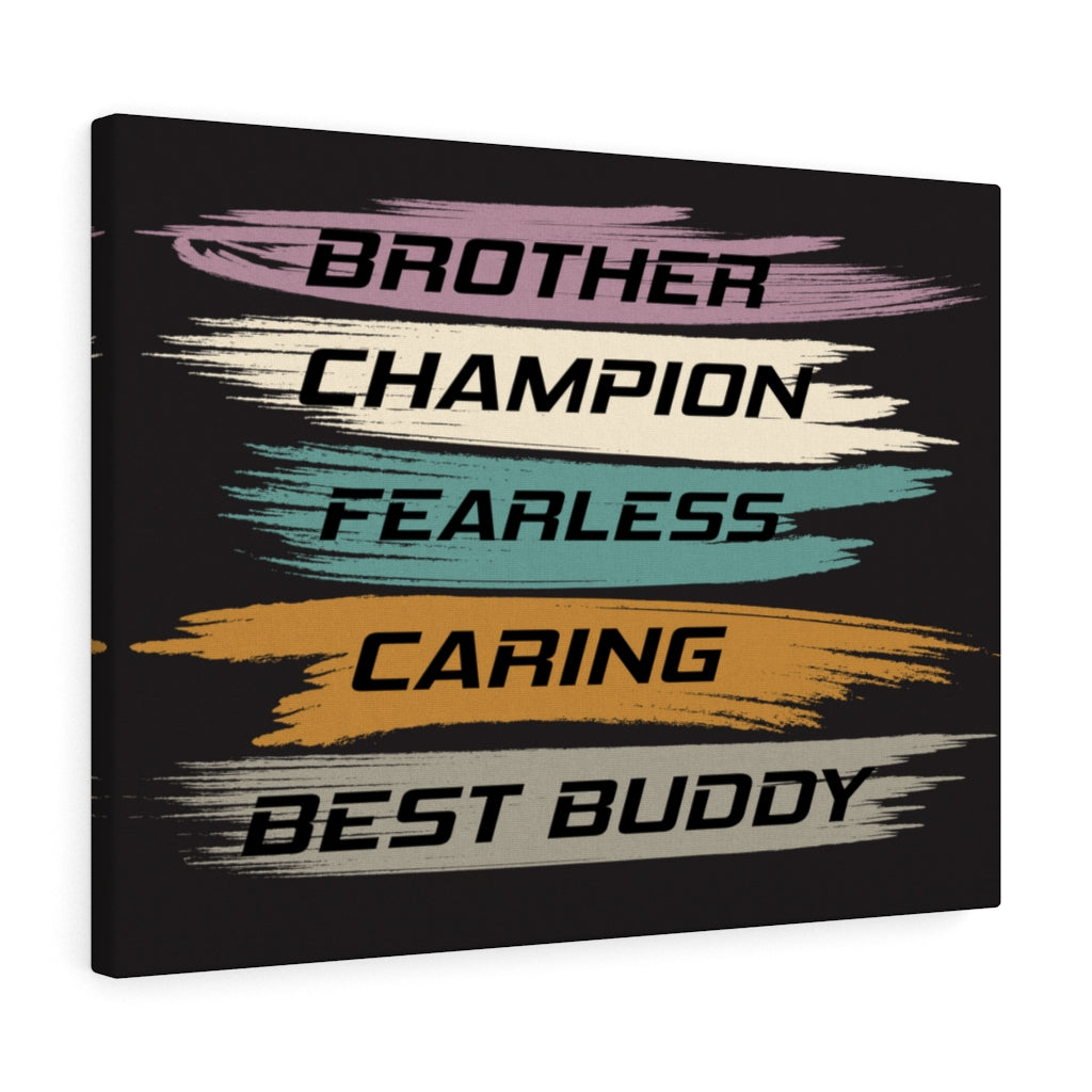 Scripture Walls Inspirational Wall Art Brother Champion Fearless Caring Wall Art Motivation Wall Decor for Home Office Gym Inspiring Success Quote Print Ready to Hang Unframed-Express Your Love Gifts