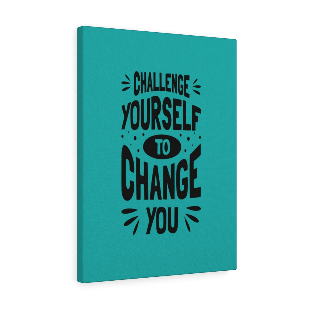 Scripture Walls Inspirational Wall Art Challenge Yourself To Change You Wall Art Motivation Wall Decor for Home Office Gym Inspiring Success Quote Print Ready to Hang Unframed-Express Your Love Gifts