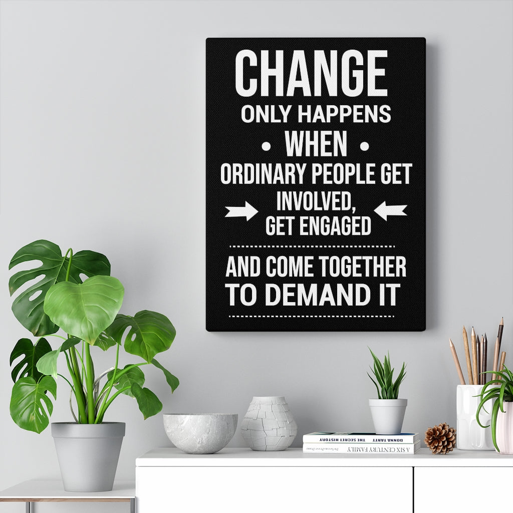 Scripture Walls Inspirational Wall Art Change Only Happens Wall Art Motivational Motto Inspiring Prints Artwork Decor Ready to Hang Unframed-Express Your Love Gifts