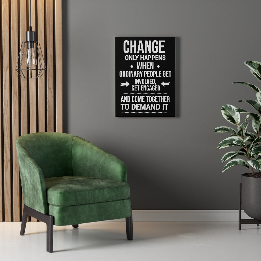 Scripture Walls Inspirational Wall Art Change Only Happens Wall Art Motivational Motto Inspiring Prints Artwork Decor Ready to Hang Unframed-Express Your Love Gifts