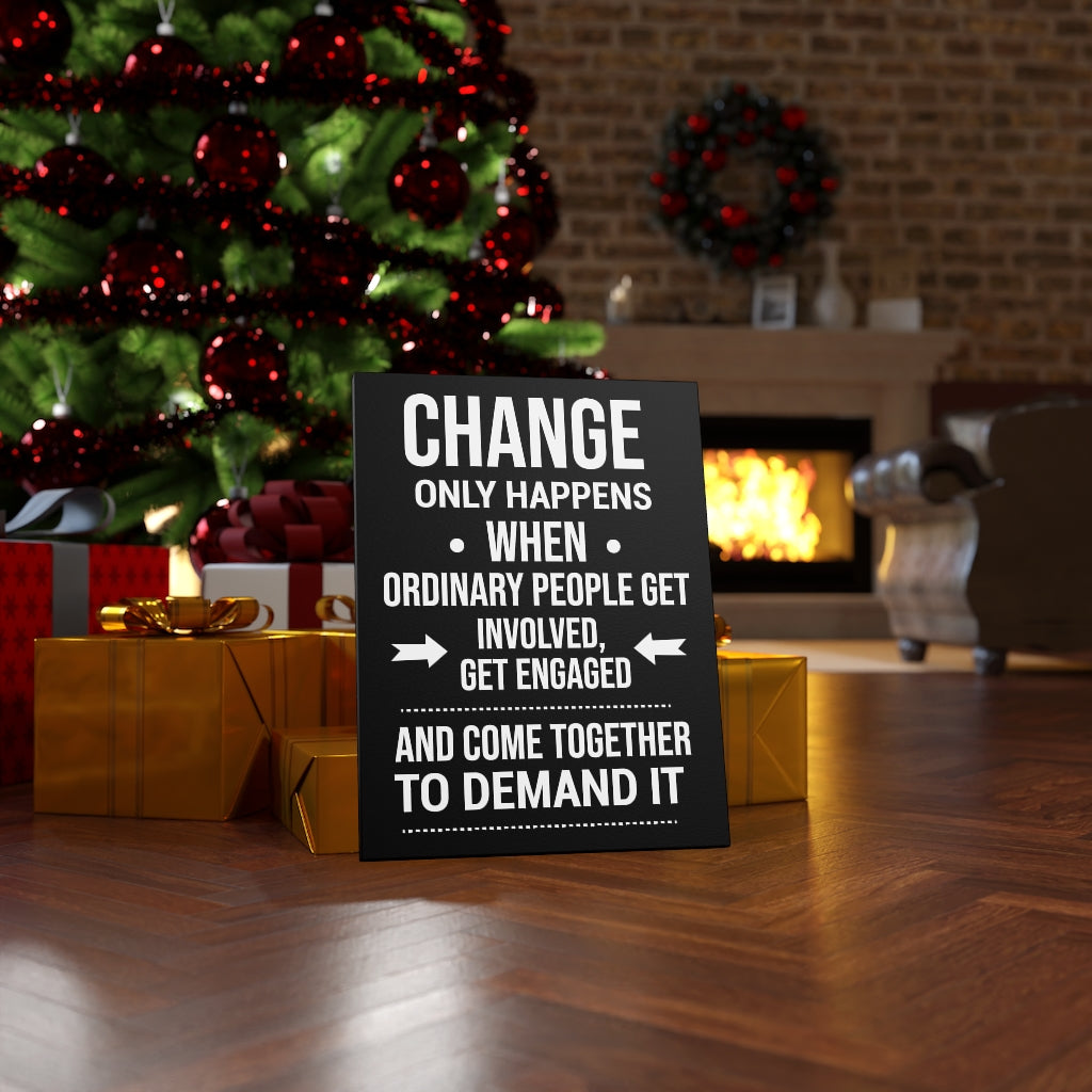 Scripture Walls Inspirational Wall Art Change Only Happens Wall Art Motivational Motto Inspiring Prints Artwork Decor Ready to Hang Unframed-Express Your Love Gifts