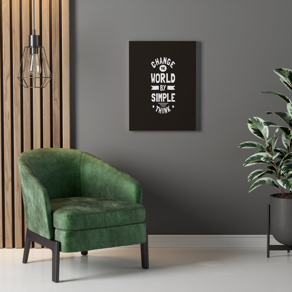 Scripture Walls Inspirational Wall Art Change The World By Simple Think Wall Art Motivation Wall Decor for Home Office Gym Inspiring Success Quote Print Ready to Hang Unframed-Express Your Love Gifts