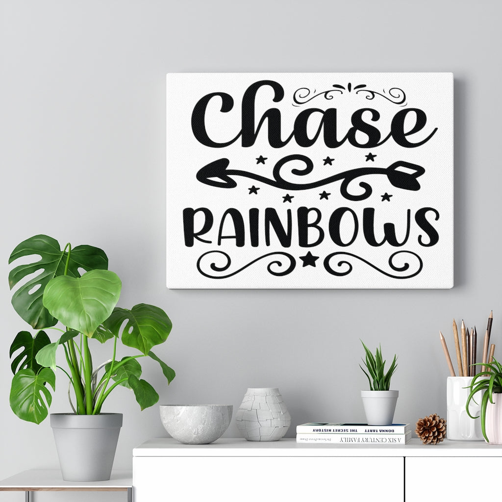 Scripture Walls Inspirational Wall Art Chase Rainbows Wall Art Motivation Wall Decor for Home Office Gym Inspiring Success Quote Print Ready to Hang Unframed-Express Your Love Gifts