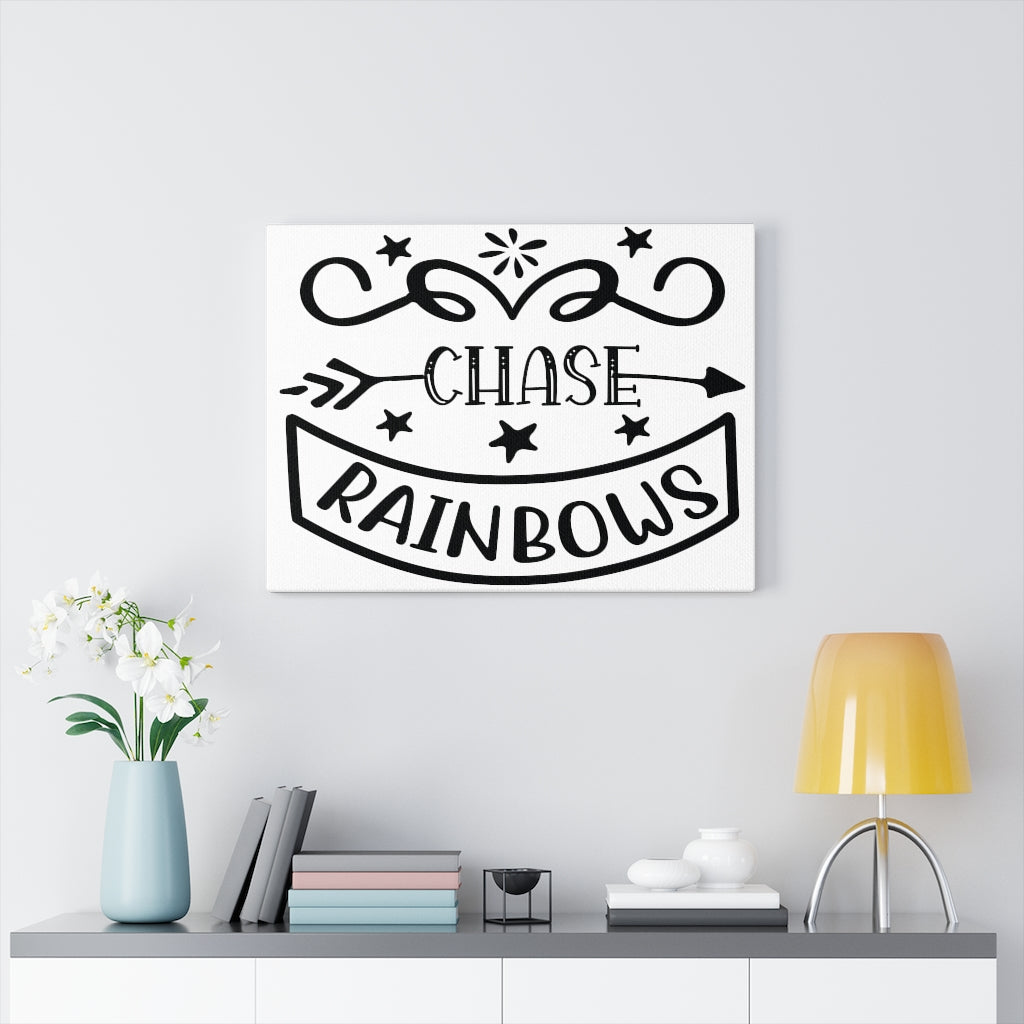 Scripture Walls Inspirational Wall Art Chase Rainbows Wall Art Motivation Wall Decor for Home Office Gym Inspiring Success Quote Print Ready to Hang Unframed-Express Your Love Gifts