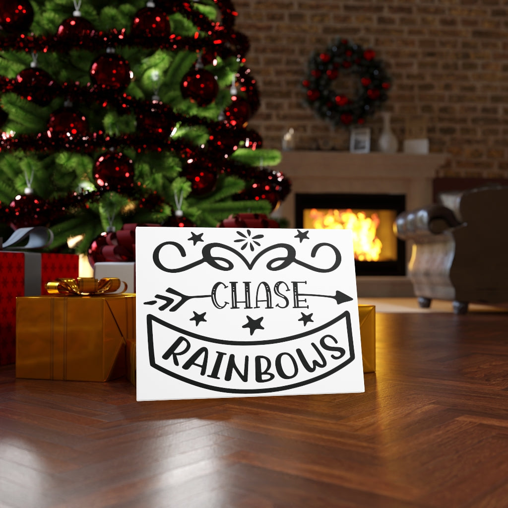 Scripture Walls Inspirational Wall Art Chase Rainbows Wall Art Motivation Wall Decor for Home Office Gym Inspiring Success Quote Print Ready to Hang Unframed-Express Your Love Gifts