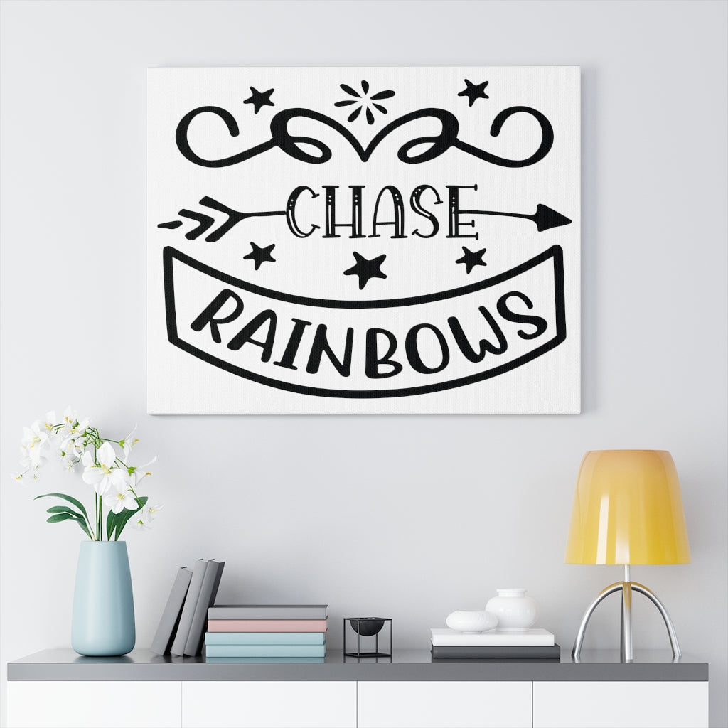 Scripture Walls Inspirational Wall Art Chase Rainbows Wall Art Motivation Wall Decor for Home Office Gym Inspiring Success Quote Print Ready to Hang Unframed-Express Your Love Gifts
