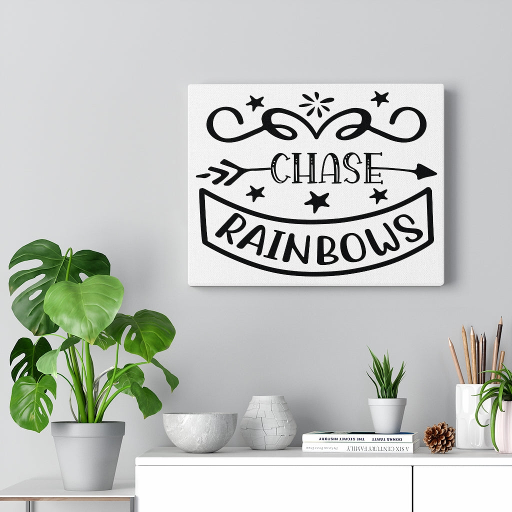 Scripture Walls Inspirational Wall Art Chase Rainbows Wall Art Motivation Wall Decor for Home Office Gym Inspiring Success Quote Print Ready to Hang Unframed-Express Your Love Gifts