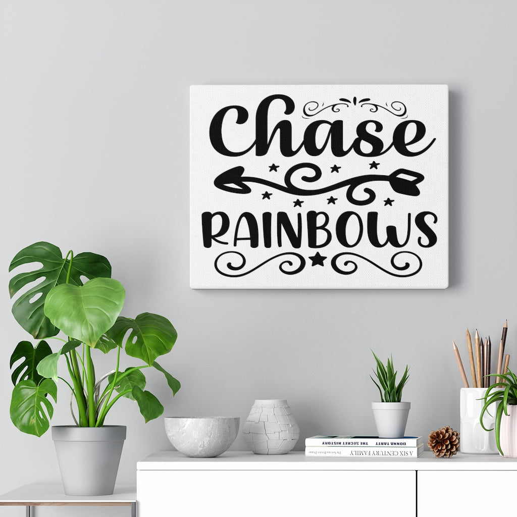Scripture Walls Inspirational Wall Art Chase Rainbows Wall Art Motivation Wall Decor for Home Office Gym Inspiring Success Quote Print Ready to Hang Unframed-Express Your Love Gifts