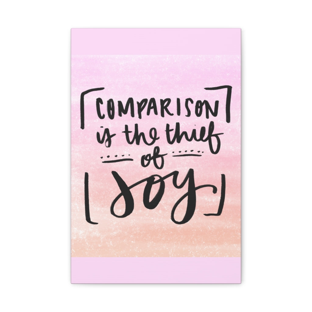 Scripture Walls Inspirational Wall Art Comparison Thief Of Joy Motivation Wall Decor for Home Office Gym Inspiring Success Quote Print Ready to Hang Unframed-Express Your Love Gifts