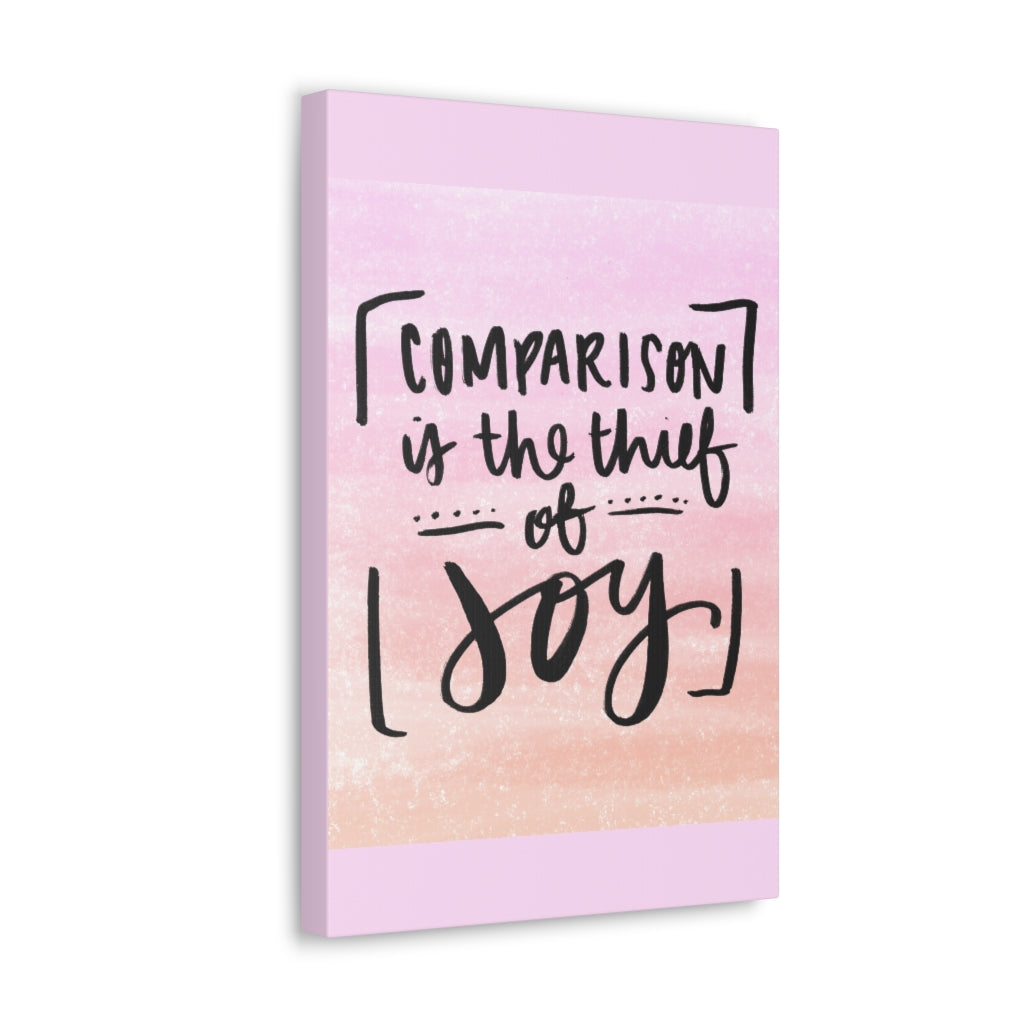 Scripture Walls Inspirational Wall Art Comparison Thief Of Joy Motivation Wall Decor for Home Office Gym Inspiring Success Quote Print Ready to Hang Unframed-Express Your Love Gifts