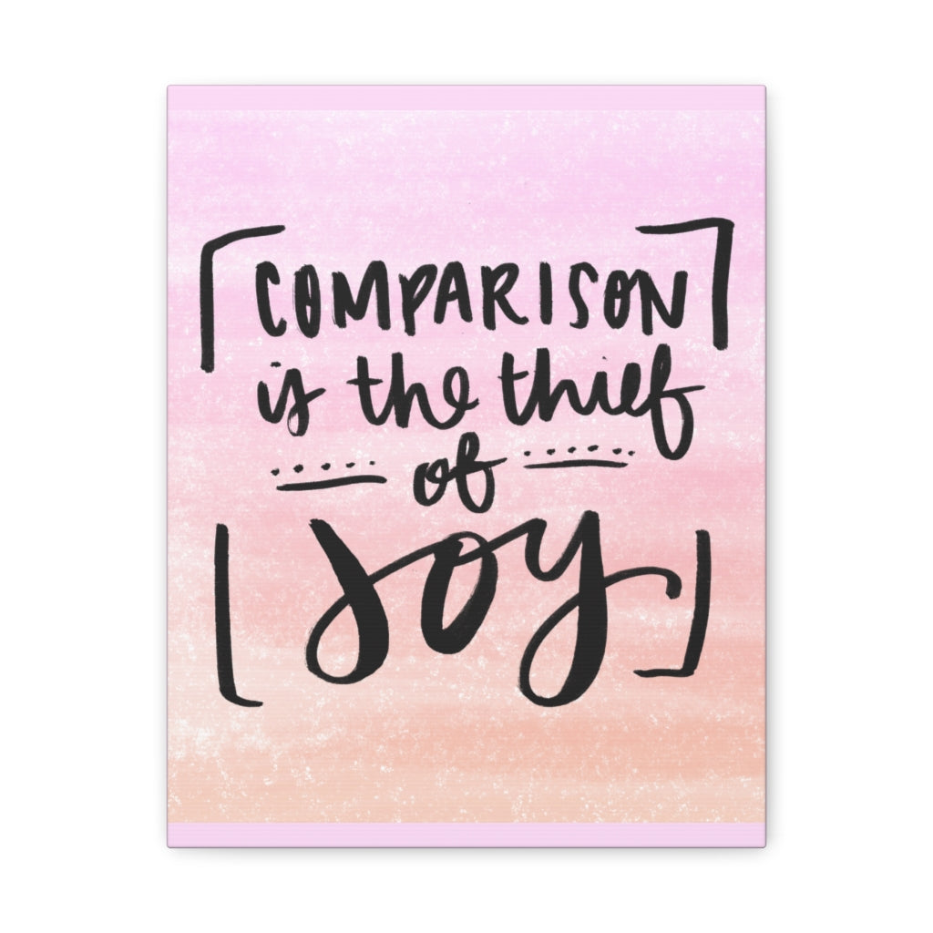 Scripture Walls Inspirational Wall Art Comparison Thief Of Joy Motivation Wall Decor for Home Office Gym Inspiring Success Quote Print Ready to Hang Unframed-Express Your Love Gifts