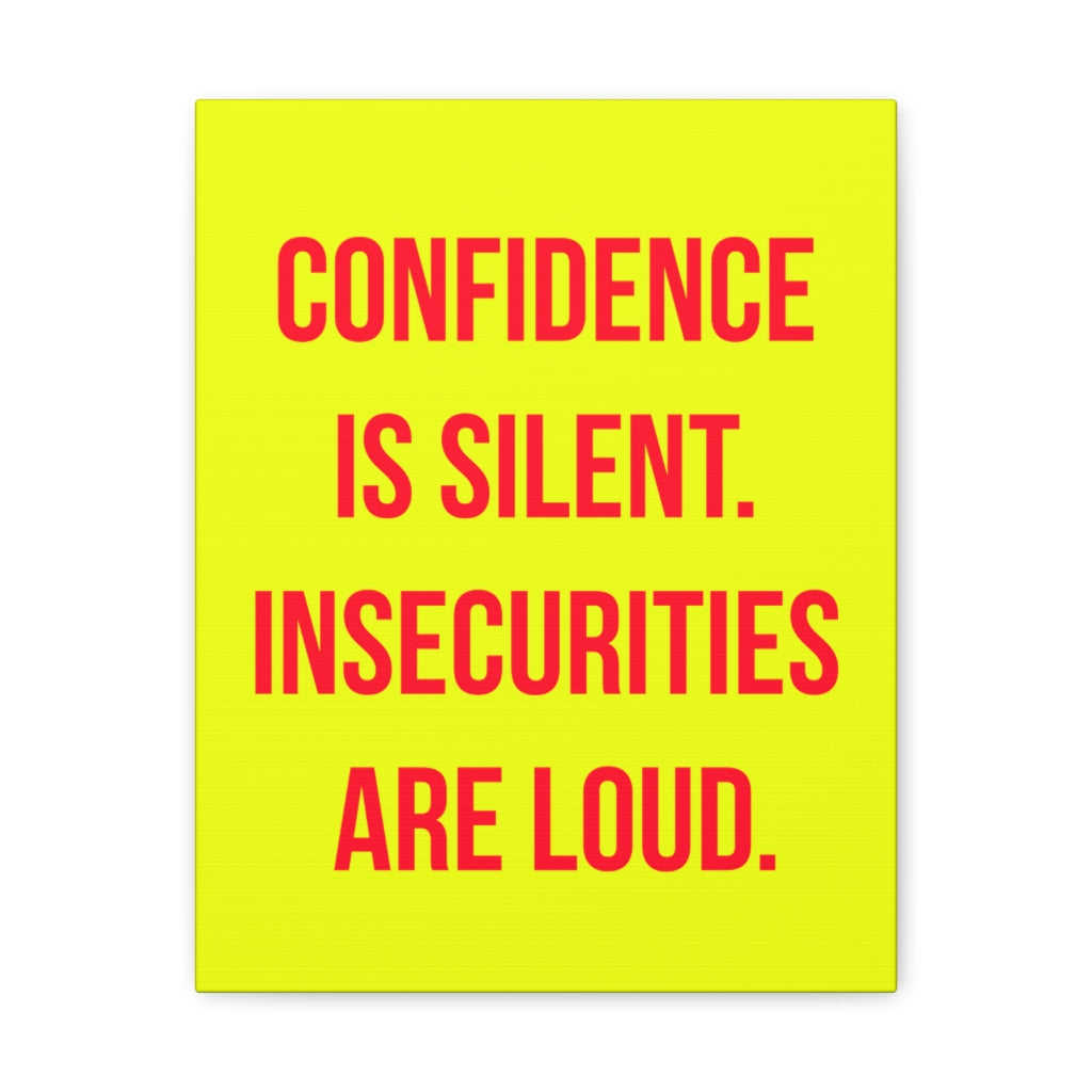 Scripture Walls Inspirational Wall Art Confidence Is Silent Motivation Wall Decor for Home Office Gym Inspiring Success Quote Print Ready to Hang Unframed-Express Your Love Gifts