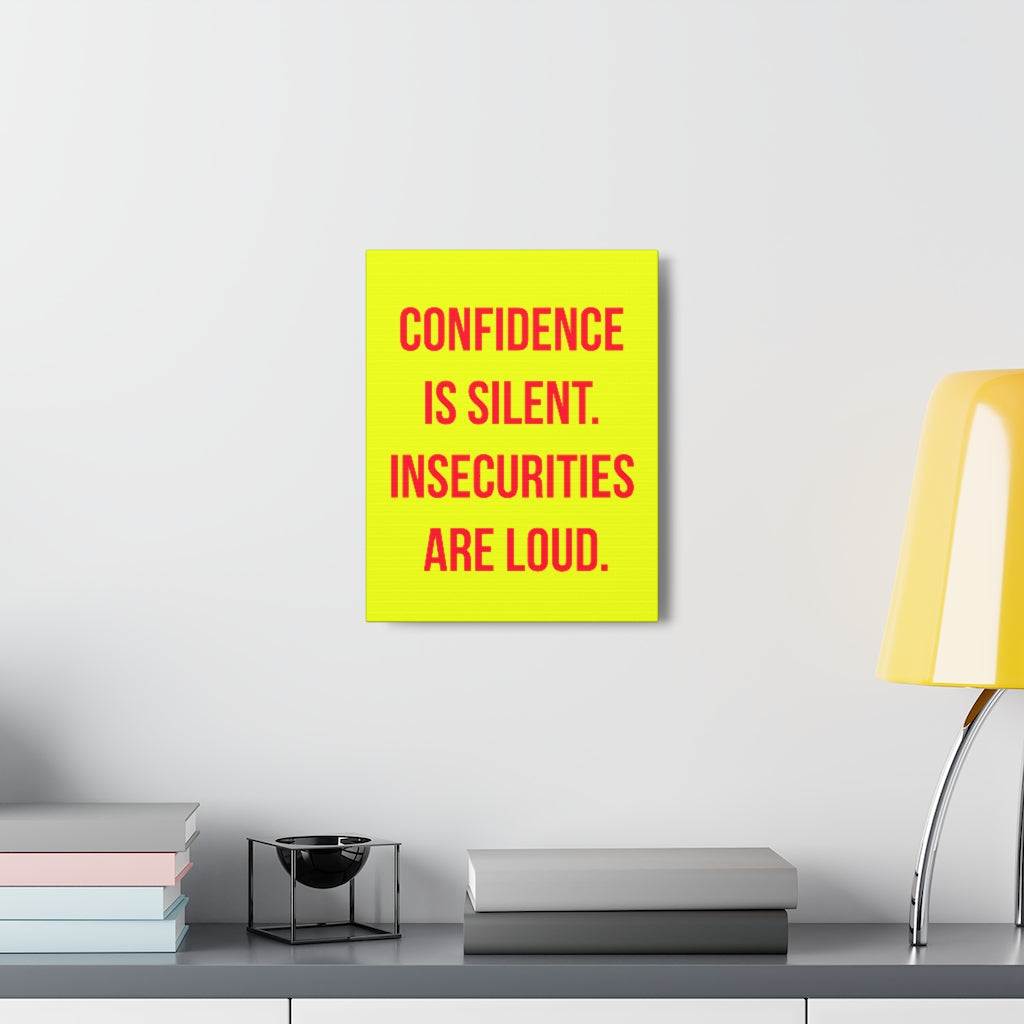 Scripture Walls Inspirational Wall Art Confidence Is Silent Motivation Wall Decor for Home Office Gym Inspiring Success Quote Print Ready to Hang Unframed-Express Your Love Gifts