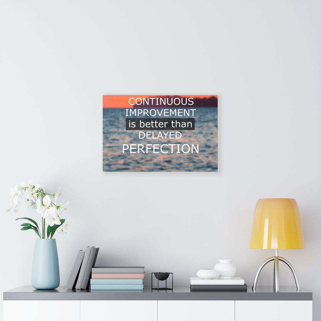 Scripture Walls Inspirational Wall Art Continuous Improvement Is Better Motivational Print Ready to Hang Artwork Unframed-Express Your Love Gifts