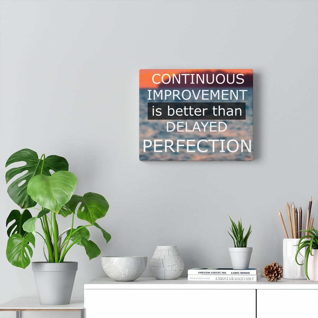 Scripture Walls Inspirational Wall Art Continuous Improvement Is Better Motivational Print Ready to Hang Artwork Unframed-Express Your Love Gifts