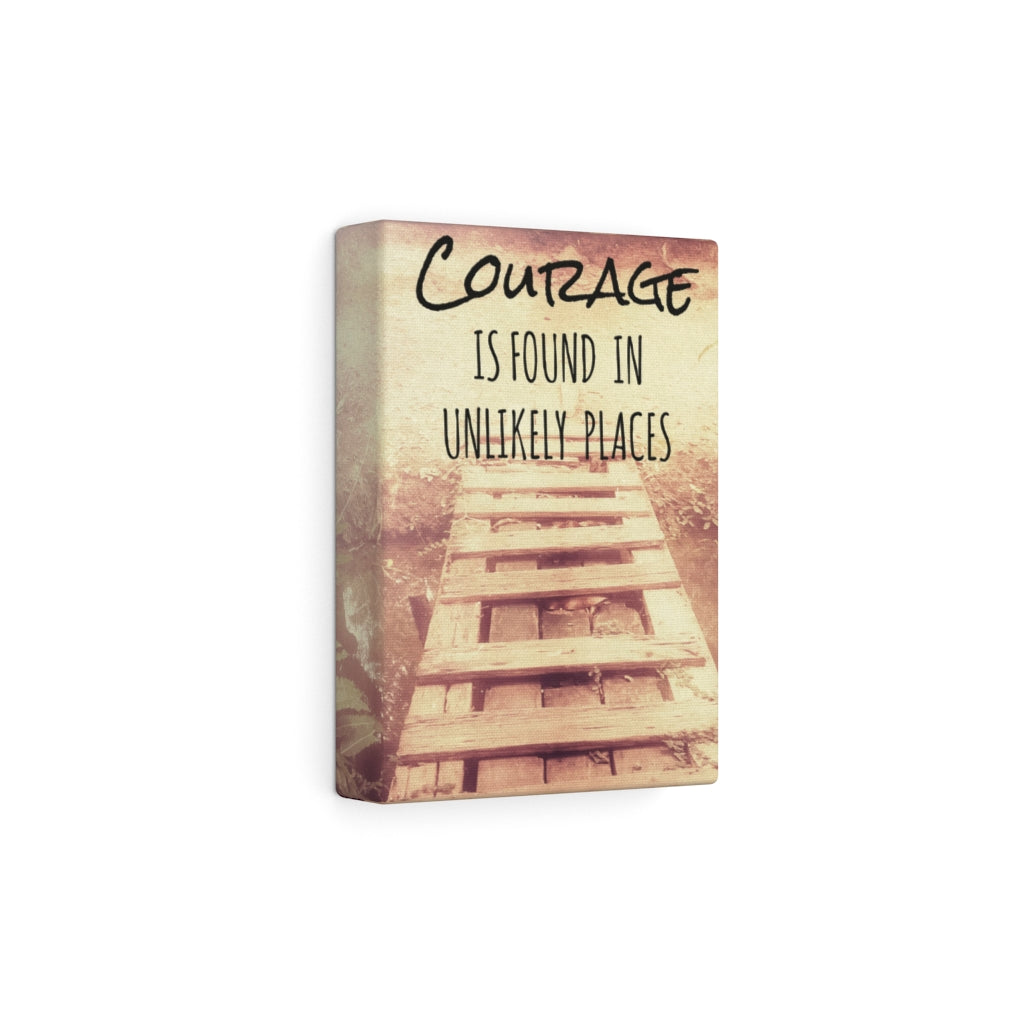 Scripture Walls Inspirational Wall Art Courage is Found in Unlikely Places Motivational Print Ready to Hang Artwork Unframed-Express Your Love Gifts
