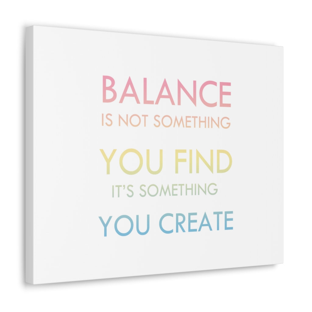 Scripture Walls Inspirational Wall Art Create Balance Motivation Wall Decor for Home Office Gym Inspiring Success Quote Print Ready to Hang Unframed-Express Your Love Gifts