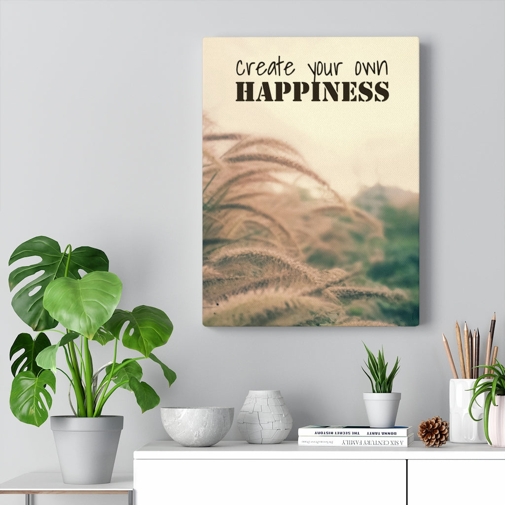 Scripture Walls Inspirational Wall Art Create Your Own Happiness Motivational Print Ready to Hang Artwork Unframed-Express Your Love Gifts