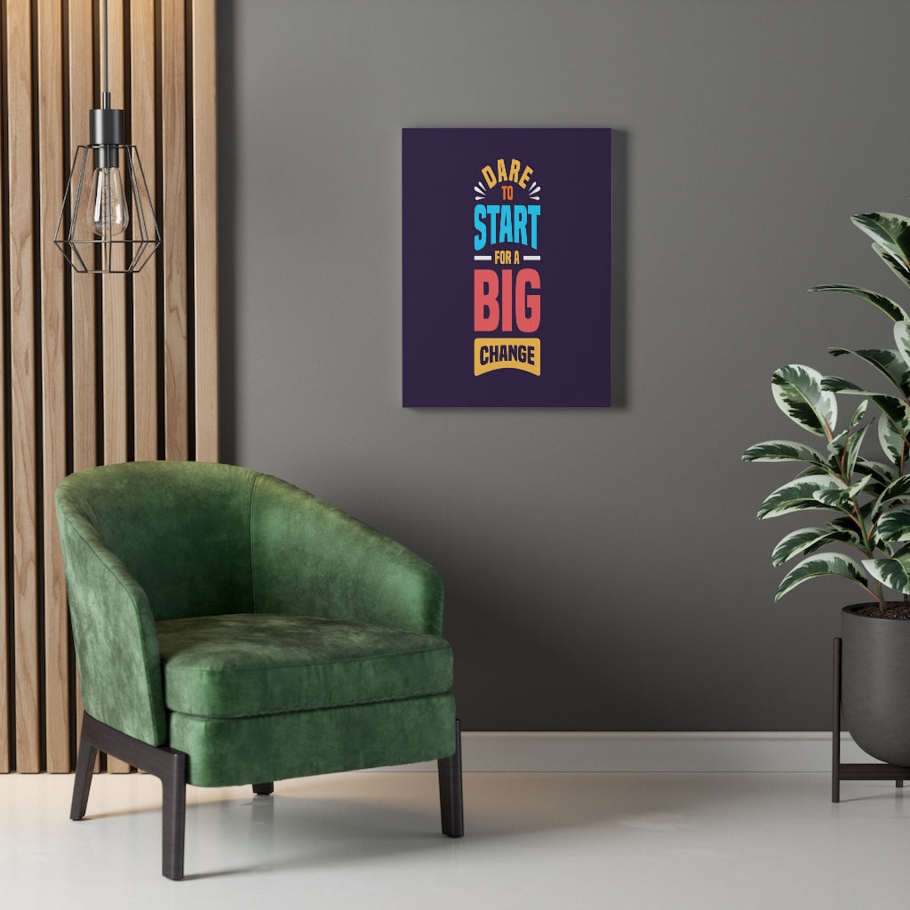 Scripture Walls Inspirational Wall Art DAre To Start For A Big Change Wall Art Motivation Wall Decor for Home Office Gym Inspiring Success Quote Print Ready to Hang Unframed-Express Your Love Gifts