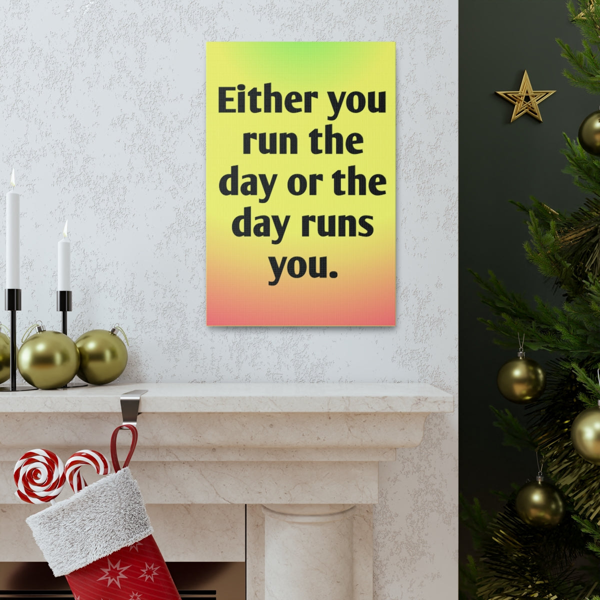 Scripture Walls Inspirational Wall Art Day Runs You Motivation Wall Decor for Home Office Gym Inspiring Success Quote Print Ready to Hang Unframed-Express Your Love Gifts