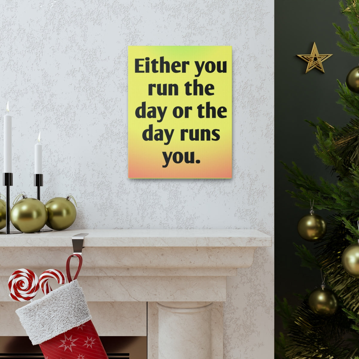 Scripture Walls Inspirational Wall Art Day Runs You Motivation Wall Decor for Home Office Gym Inspiring Success Quote Print Ready to Hang Unframed-Express Your Love Gifts