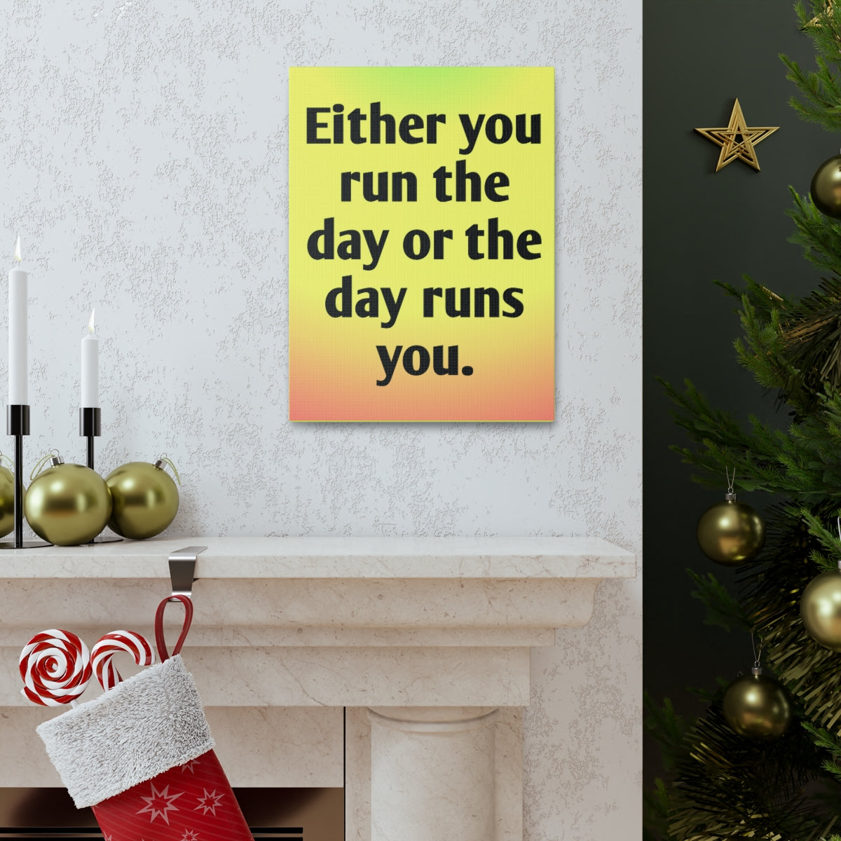 Scripture Walls Inspirational Wall Art Day Runs You Motivation Wall Decor for Home Office Gym Inspiring Success Quote Print Ready to Hang Unframed-Express Your Love Gifts