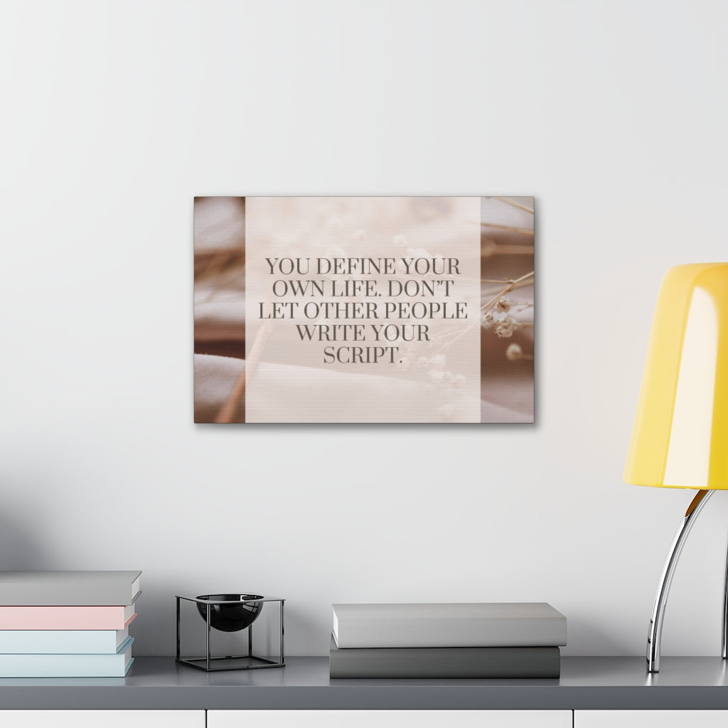 Scripture Walls Inspirational Wall Art Define Your Own Life Motivation Wall Decor for Home Office Gym Inspiring Success Quote Print Ready to Hang Unframed-Express Your Love Gifts