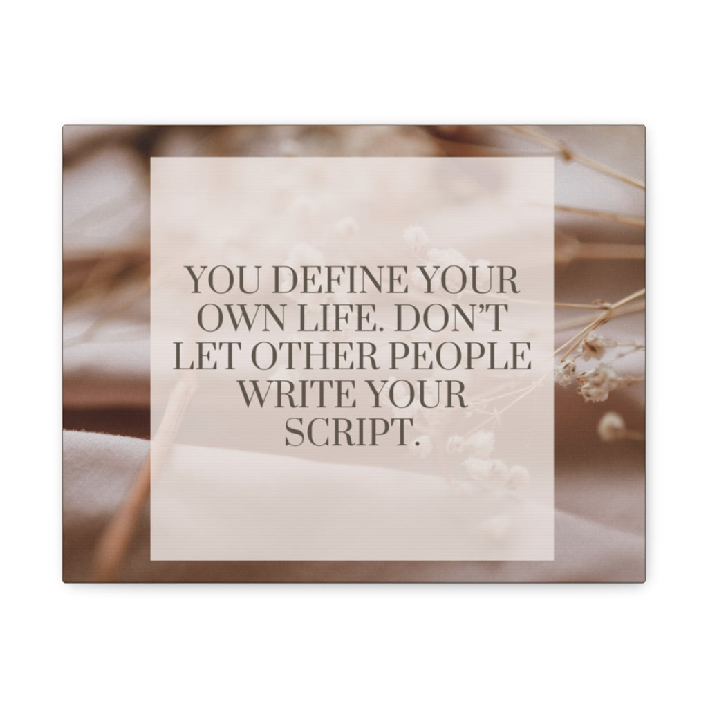 Scripture Walls Inspirational Wall Art Define Your Own Life Motivation Wall Decor for Home Office Gym Inspiring Success Quote Print Ready to Hang Unframed-Express Your Love Gifts