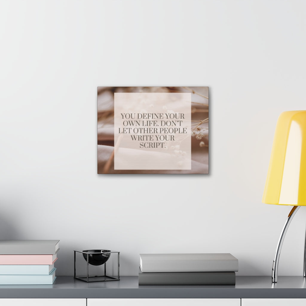 Scripture Walls Inspirational Wall Art Define Your Own Life Motivation Wall Decor for Home Office Gym Inspiring Success Quote Print Ready to Hang Unframed-Express Your Love Gifts