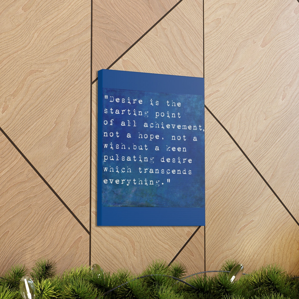 Scripture Walls Inspirational Wall Art Desire Is Starting Point Motivation Wall Decor for Home Office Gym Inspiring Success Quote Print Ready to Hang Unframed-Express Your Love Gifts