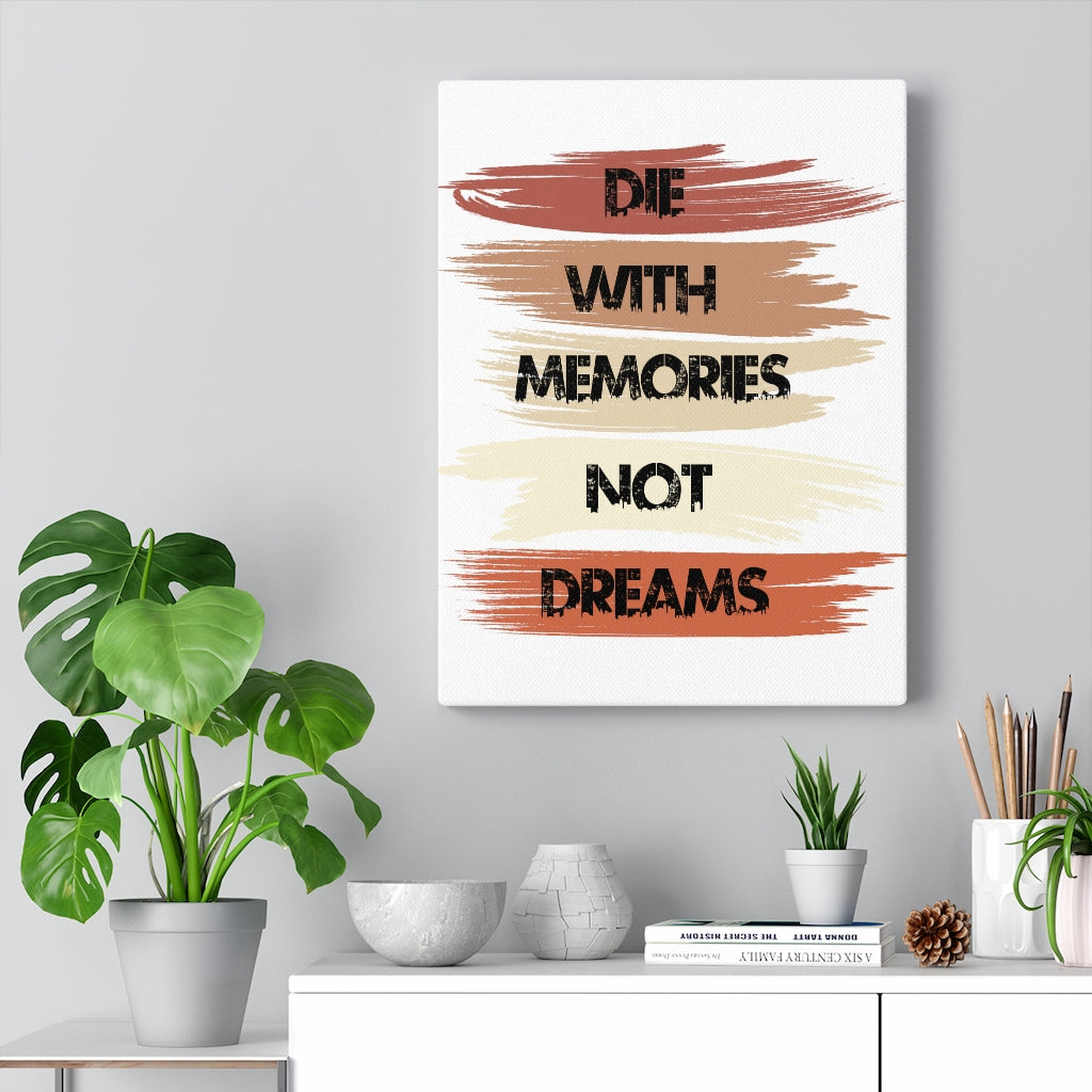 Scripture Walls Inspirational Wall Art Die With Memories Not Dreams Wall Art Motivation Wall Decor for Home Office Gym Inspiring Success Quote Print Ready to Hang Unframed-Express Your Love Gifts
