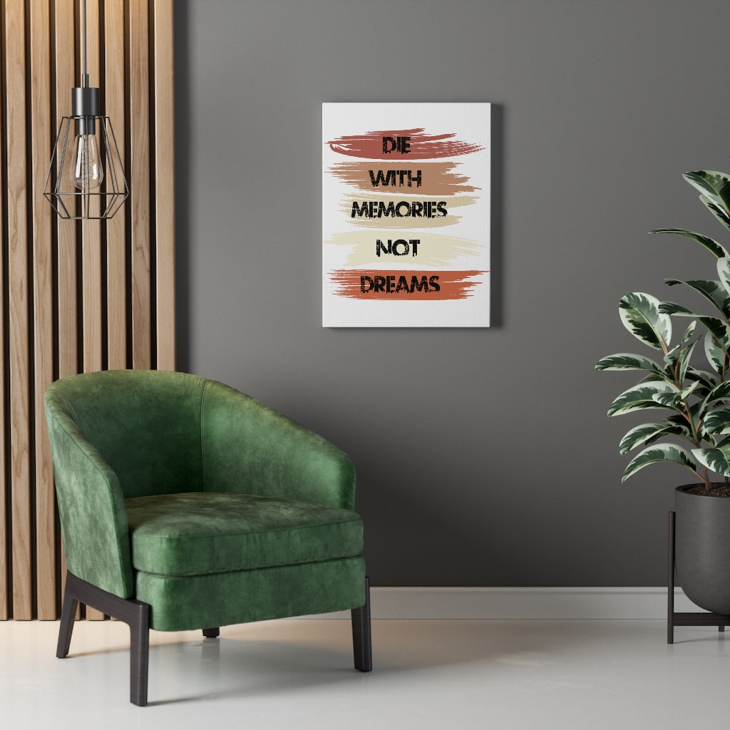 Scripture Walls Inspirational Wall Art Die With Memories Not Dreams Wall Art Motivation Wall Decor for Home Office Gym Inspiring Success Quote Print Ready to Hang Unframed-Express Your Love Gifts