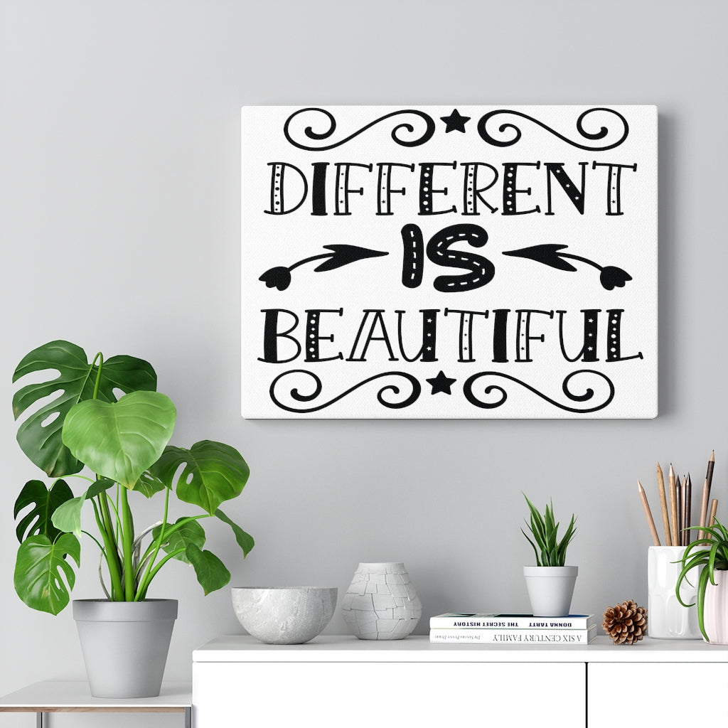 Scripture Walls Inspirational Wall Art Different Is Beautiful Star Wall Art Motivation Wall Decor for Home Office Gym Inspiring Success Quote Print Ready to Hang Unframed-Express Your Love Gifts