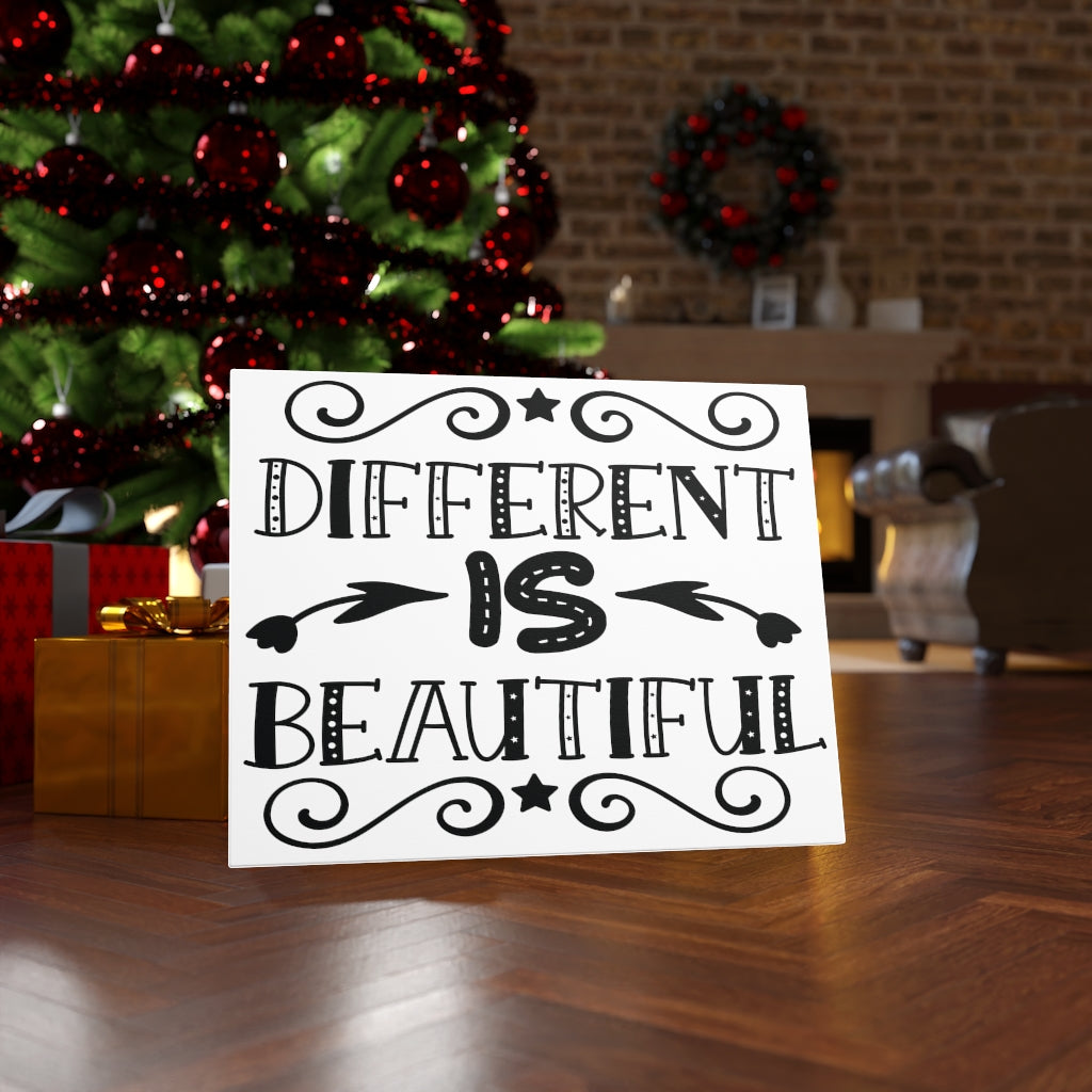 Scripture Walls Inspirational Wall Art Different Is Beautiful Star Wall Art Motivation Wall Decor for Home Office Gym Inspiring Success Quote Print Ready to Hang Unframed-Express Your Love Gifts