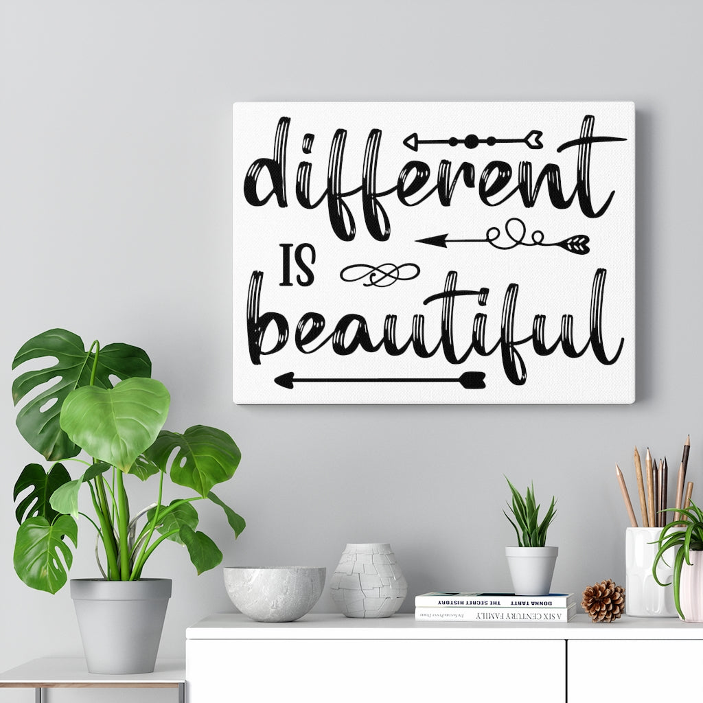 Scripture Walls Inspirational Wall Art Different Is Beautiful Wall Art Motivation Wall Decor for Home Office Gym Inspiring Success Quote Print Ready to Hang Unframed-Express Your Love Gifts