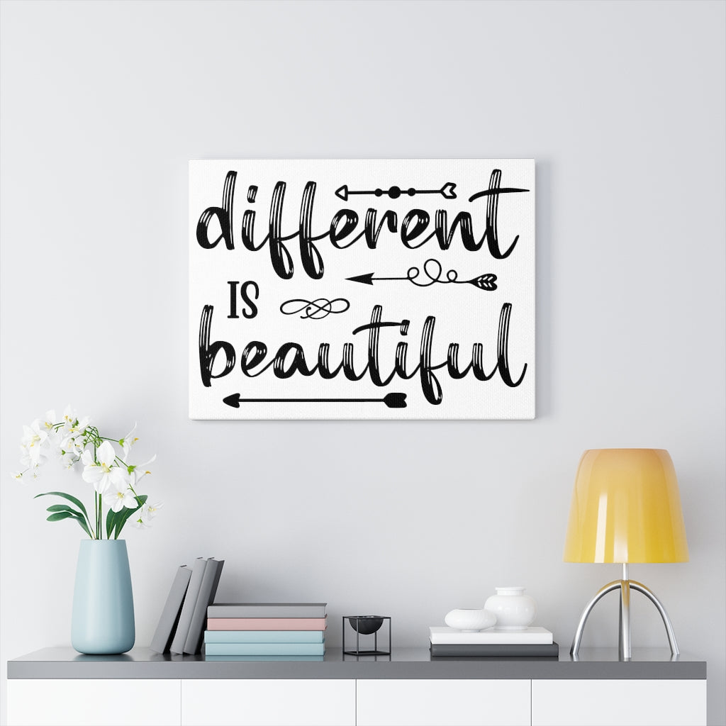Scripture Walls Inspirational Wall Art Different Is Beautiful Wall Art Motivation Wall Decor for Home Office Gym Inspiring Success Quote Print Ready to Hang Unframed-Express Your Love Gifts