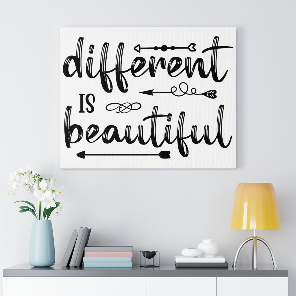 Scripture Walls Inspirational Wall Art Different Is Beautiful Wall Art Motivation Wall Decor for Home Office Gym Inspiring Success Quote Print Ready to Hang Unframed-Express Your Love Gifts
