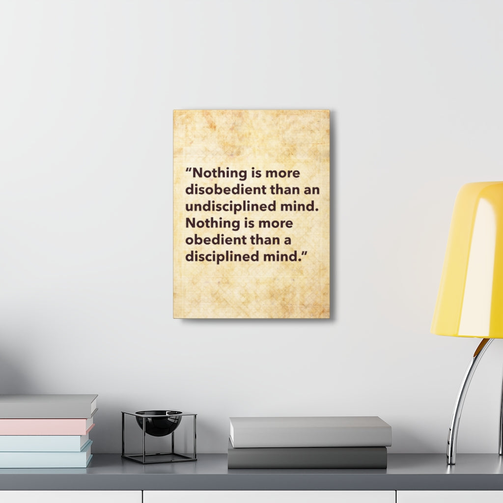 Scripture Walls Inspirational Wall Art Disciplined Mind Motivation Wall Decor for Home Office Gym Inspiring Success Quote Print Ready to Hang Unframed-Express Your Love Gifts