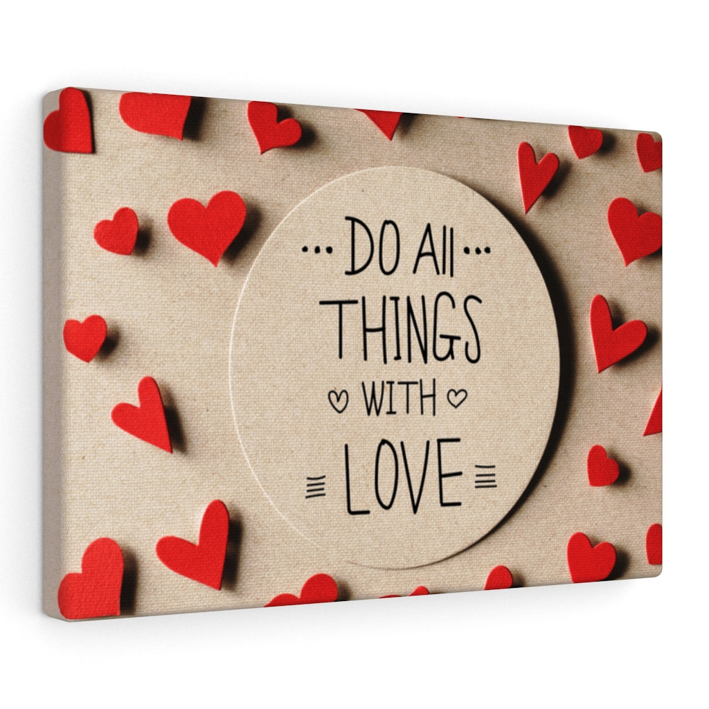 Scripture Walls Inspirational Wall Art Do All Things With Love Motivational Print Ready to Hang Artwork Unframed-Express Your Love Gifts