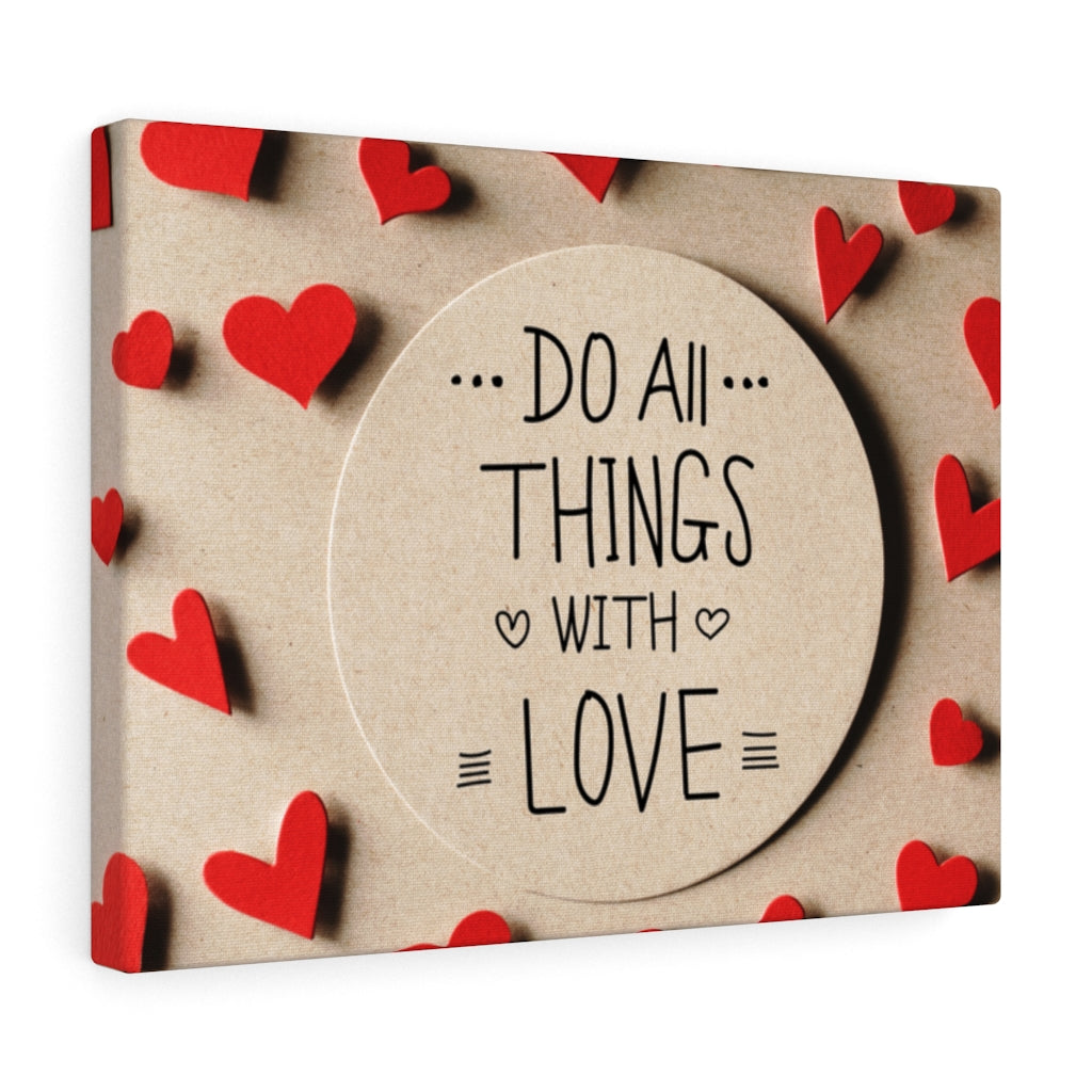 Scripture Walls Inspirational Wall Art Do All Things With Love Motivational Print Ready to Hang Artwork Unframed-Express Your Love Gifts